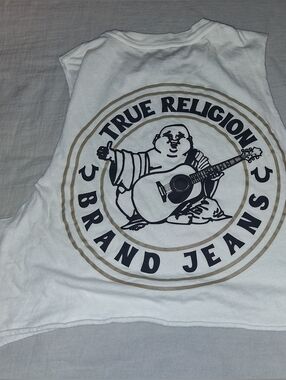 True Religion Cut Off Crop Top Size Small